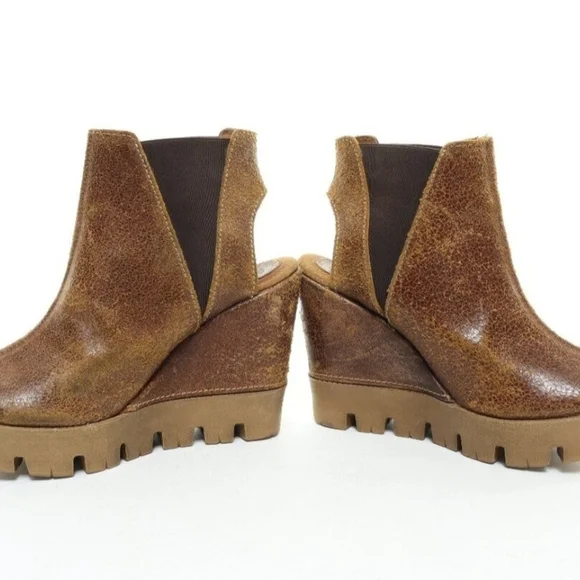 Sbicca Brown Wedge Ankle Boots - Picture 7 of 12